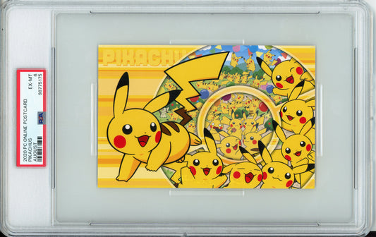Pikachus - 2020 Pokemon Center Online Postcard - August - PSA6
