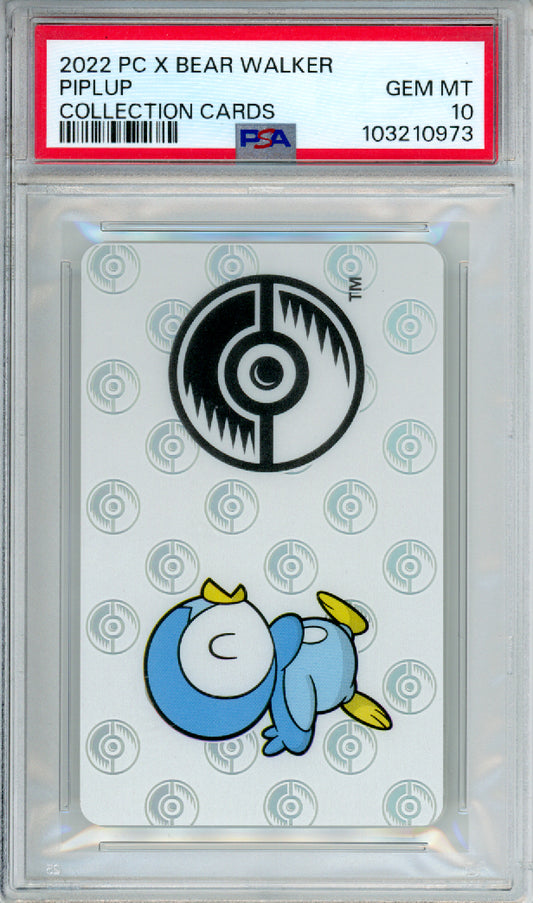 Piplup - 2022 Pokemon Center x Bear Walker - Collection Cards - PSA10