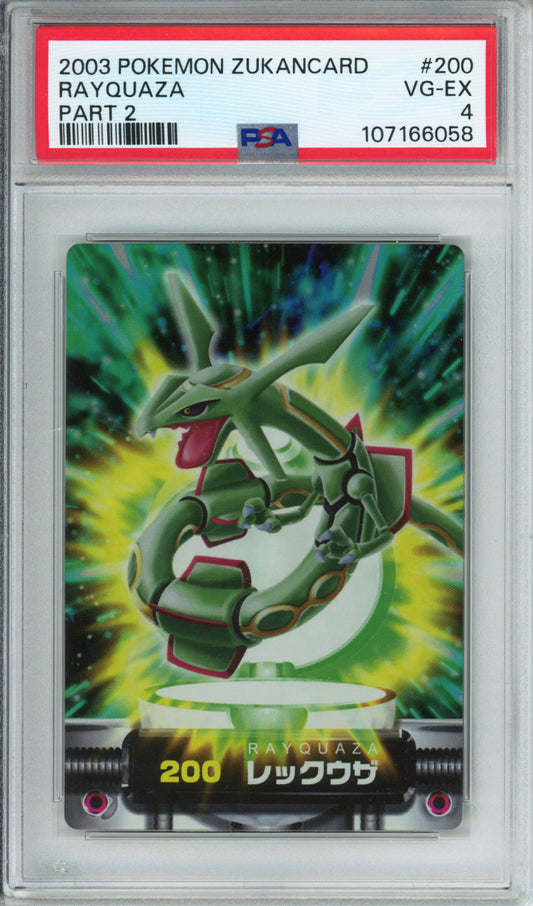 Rayquaza - 2003 Pokemon Zukancard - Part 2 - Japanese - #200 - PSA4