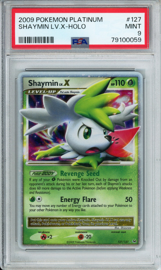 Shaymin LV. X (Holo) - 2009 Platinum - #127/127 - PSA9