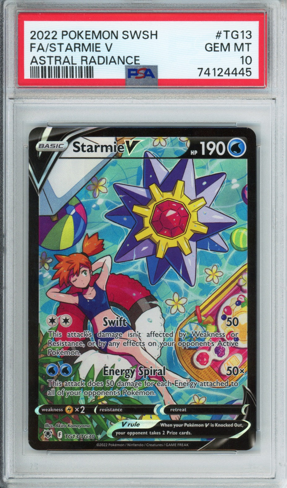 Starmie V (Full Art) - 2022 Astral Radiance - #TG13/TG30 - PSA10 - POP 4,307