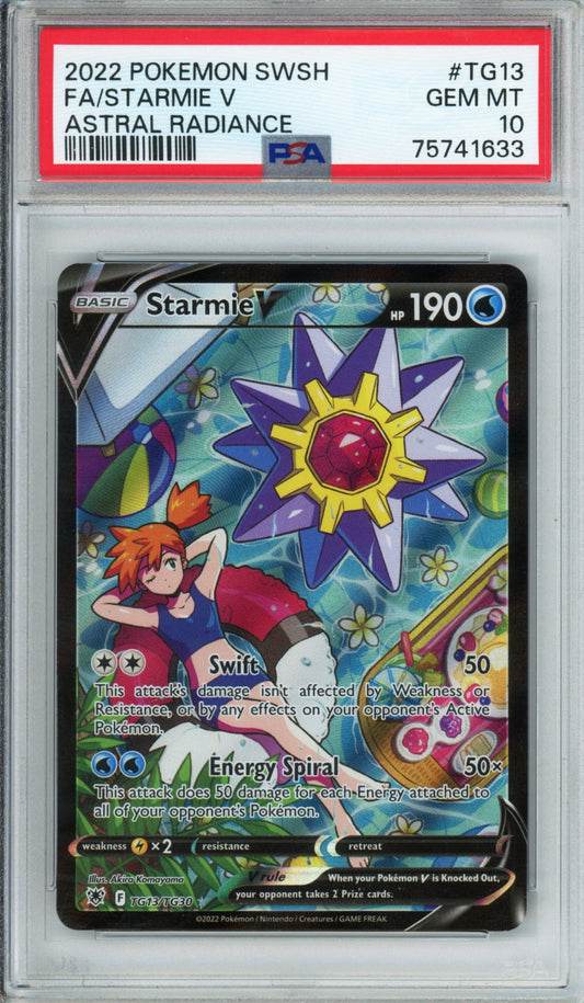 Starmie V (Full Art) - 2022 Astral Radiance - #TG13/TG30 - PSA10 - POP 4,307