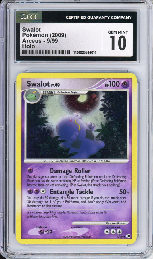 Swalot (Holo) - 2009 Arceus - #9/99 - CGC10 - POP 10