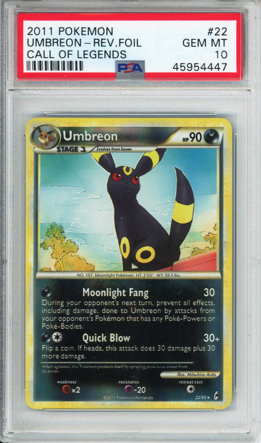 Umbreon (Reverse Foil) - 2011 Call of Legends - #22/95 - PSA10