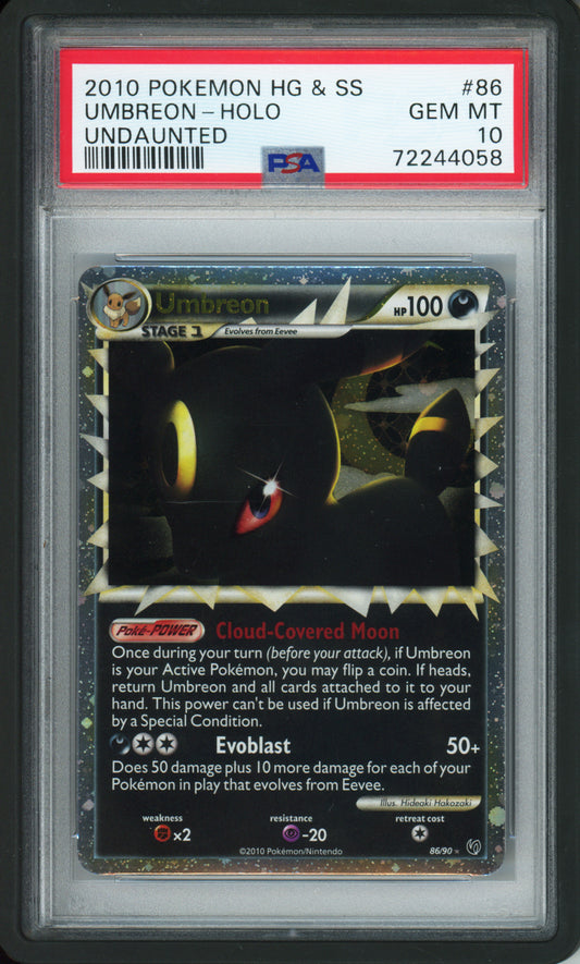 Umbreon (Holo) - 2010 Undaunted - #86/90 - PSA10