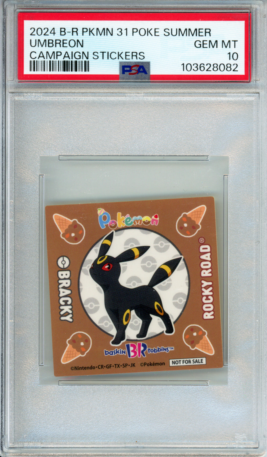 Umbreon - 2024 Baskin Robbins Campaign Stickers - Japanese - PSA10