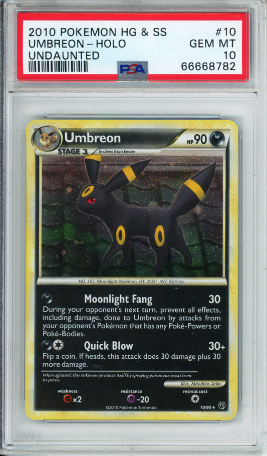 Umbreon (Holo) - 2010 Undaunted - #10/90 - PSA10
