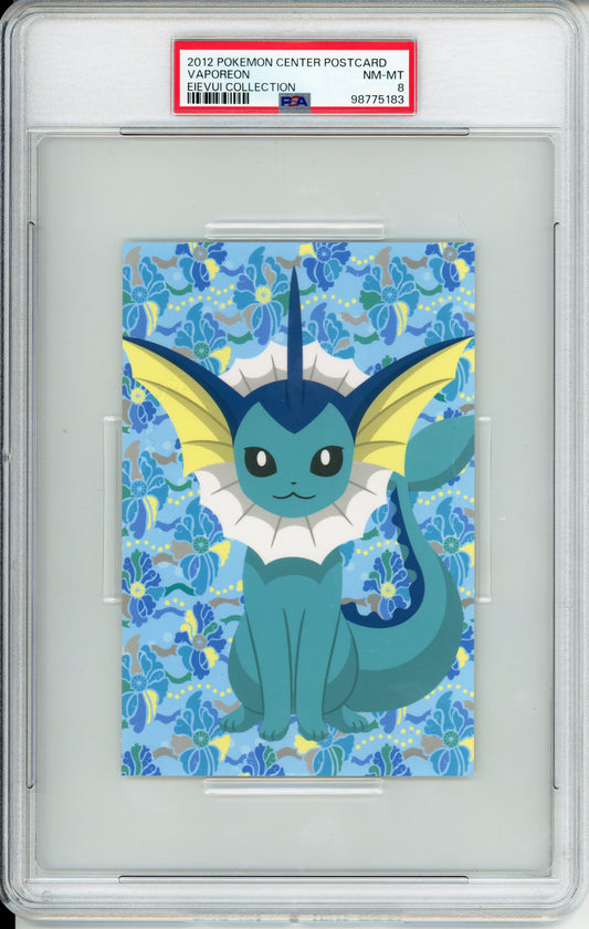 Vaporeon - 2012 Pokemon Center Postcard - Eievui Collection - Japanese - PSA8