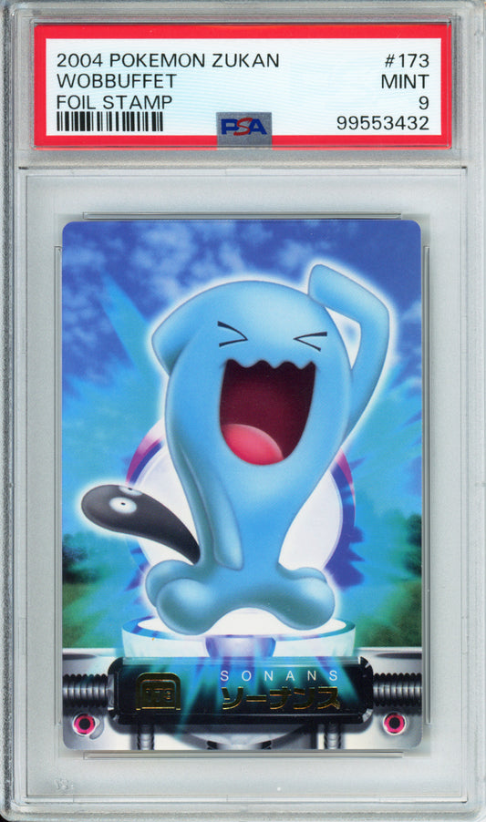 Wobbuffet (Foil Stamp) - 2004 Pokemon Zukan - #173 - PSA9