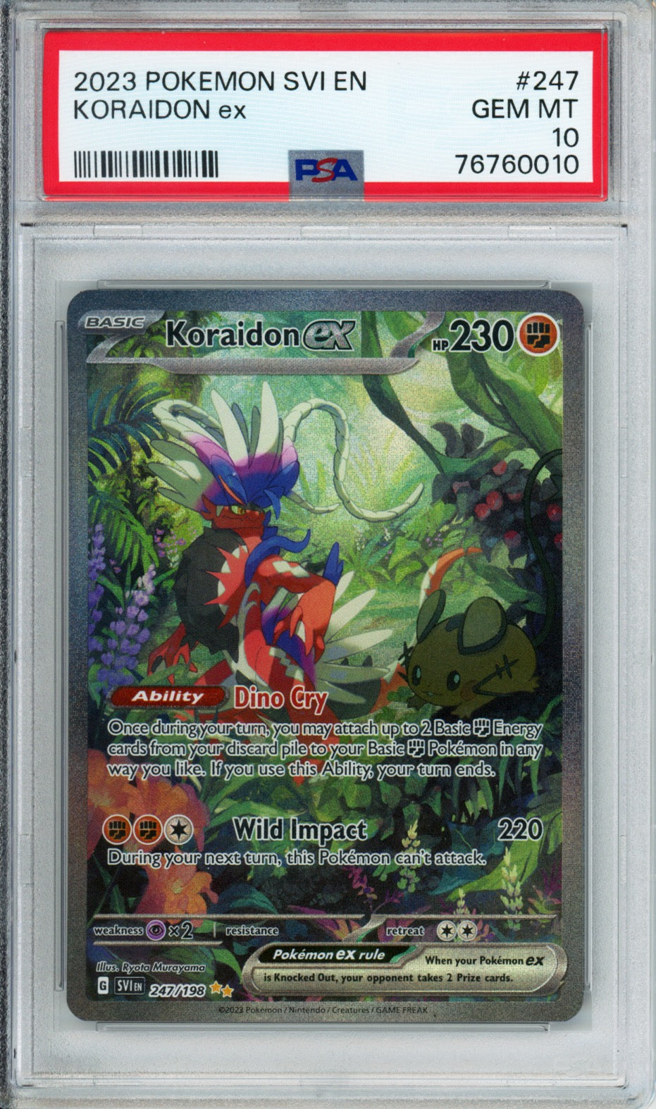 Koraidon ex (Special Illustration Rare) - 2023 Scarlet & Violet - #247/198 - PSA10